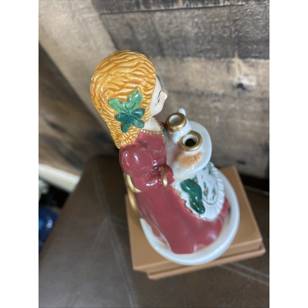 Claire Burke‎ Ceramic Incense Burner Christmas Pioneer Woman Prairie 6" Vtg 1999 - Picture 7 of 15